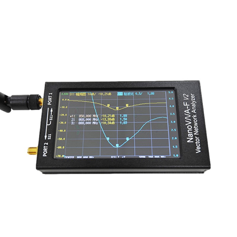 NanoVNA-V2 F 50k-3G 矢量网络分析仪4.3寸 HF VHF UHF天线分析仪