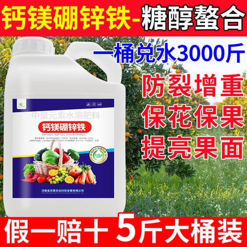 钙镁硼锌铁肥料钙镁肥中微量元素叶面肥果树专用液体硼肥流体硼
