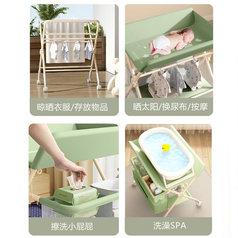 加强骨架可折叠家用水洗婴幼儿新生儿换尿布多功能护理尿布台小床
