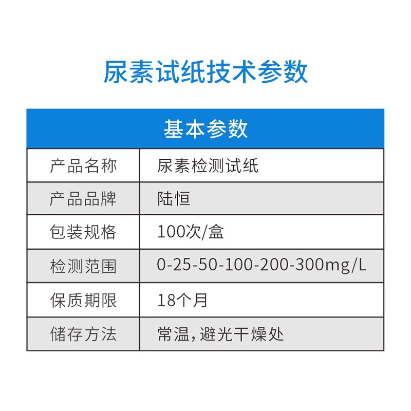 陆恒牛奶尿素检测试纸水质化妆品尿素残留快速测试纸条0-300mg/l