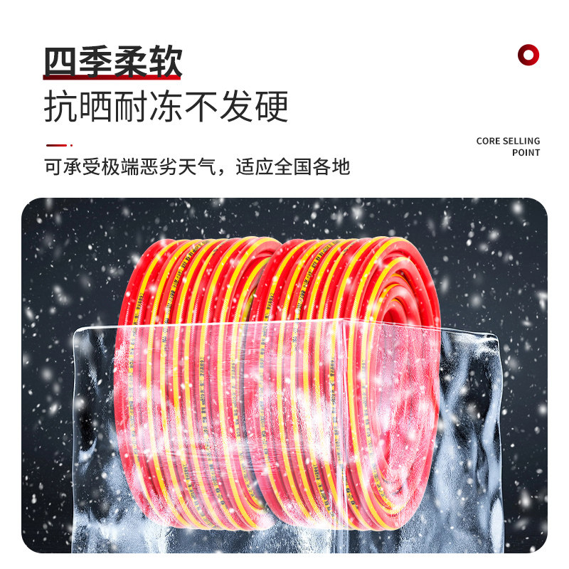 真高压加厚水泵水管浇水牛筋管子防冻防爆胶管消防自来水软管一寸