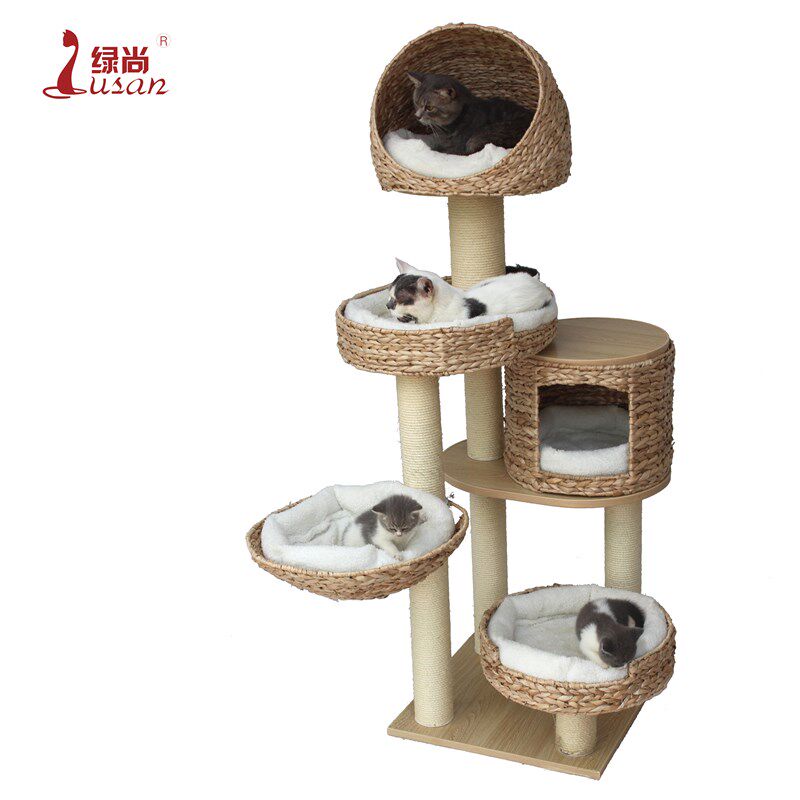 猫爬架可拆洗配布垫多省包邮猫树猫窝猫抓板猫跳台蒲草猫别墅