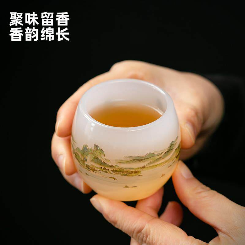 彩绘琉璃功夫茶具套装玉瓷泡茶盖碗茶杯公道杯整套功夫茶道礼盒装