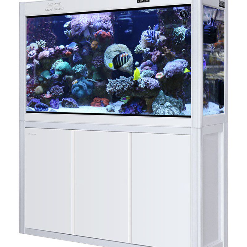 闽江鱼缸水族箱小型客厅落地家用生态造景上滤免换水金鱼缸带底柜