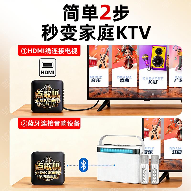 新型点歌机家庭ktv连接电视主机家用雷石k歌点歌系统卡拉okAll