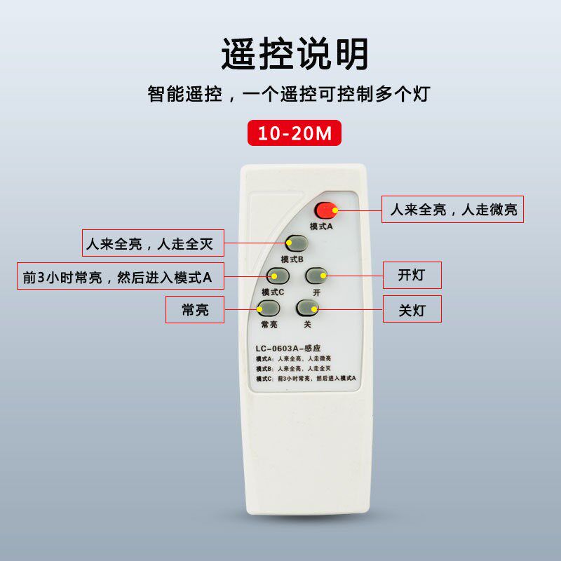 2025新款防水分体式太阳能人体感应灯家用大门口农村庭院户外照明