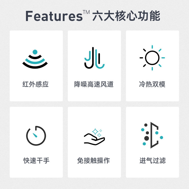 莫顿厕所烘手器烘干机卫生间商用烘手机全自动感应干手器吹干手机
