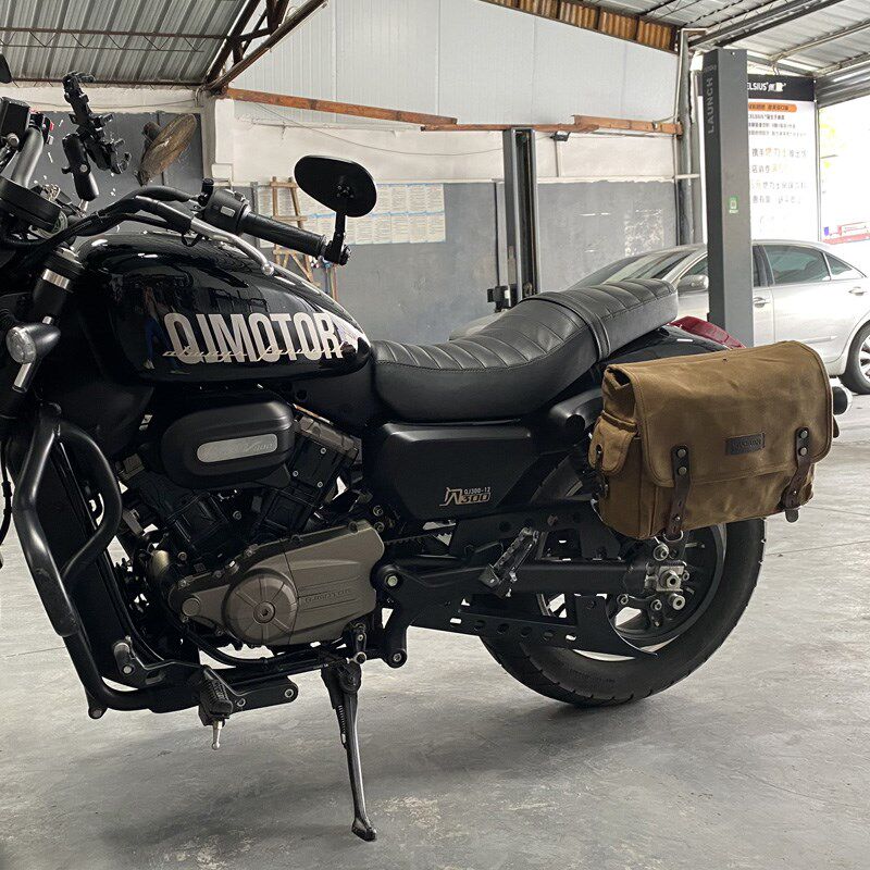 复古摩托车边包机车包防水工具包黑色自行车包骑行后座旅行骑士包