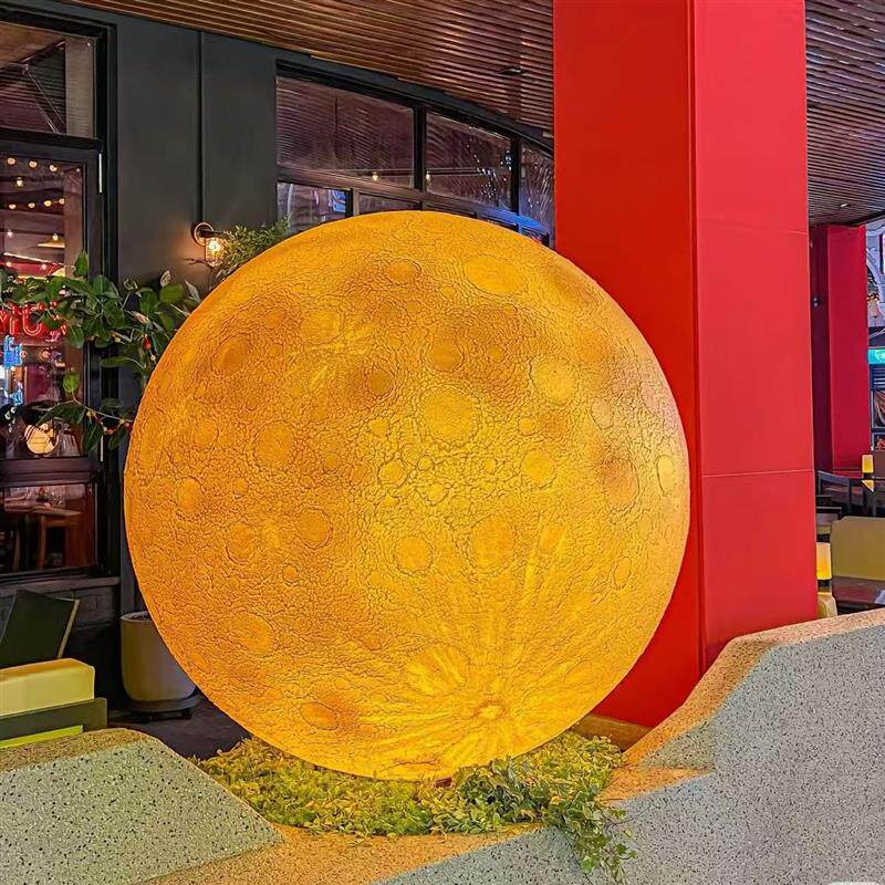 月球灯大号圆球灯工装饰太阳能露营星球落地灯户外防水发光月亮灯