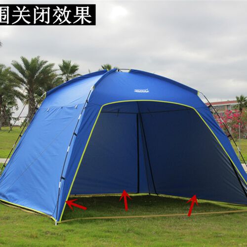 凉棚防晒防雨户外遮阳棚超大沙滩帐篷多人天幕烧烤棚钓鱼帐篷包邮