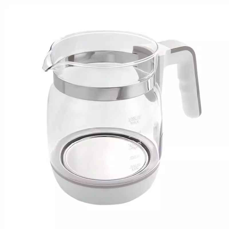 贝贝鸭宝宝恒温调奶器玻璃水壶身配件原厂通用带盖子冲奶器原装