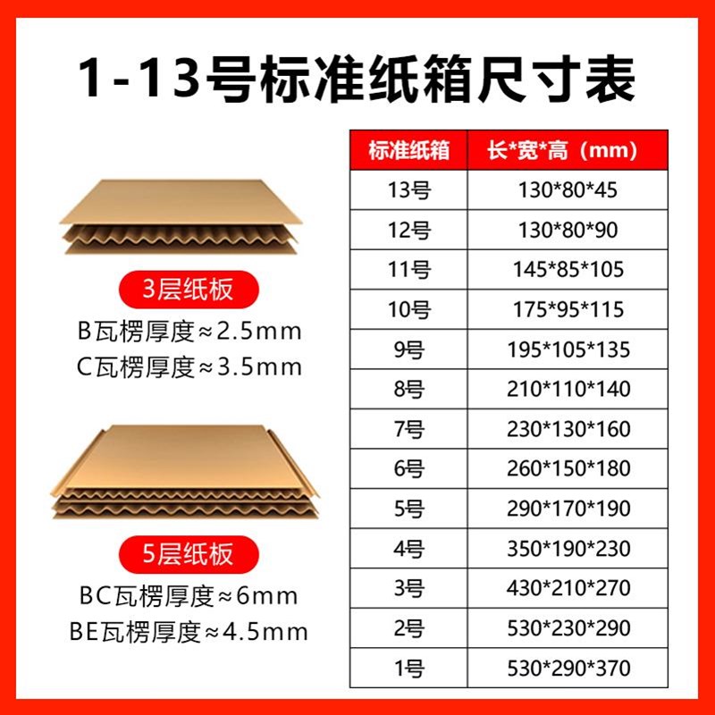 纸箱快递打包发货物流包装邮政淘宝半高小纸盒三层五层纸板箱定制
