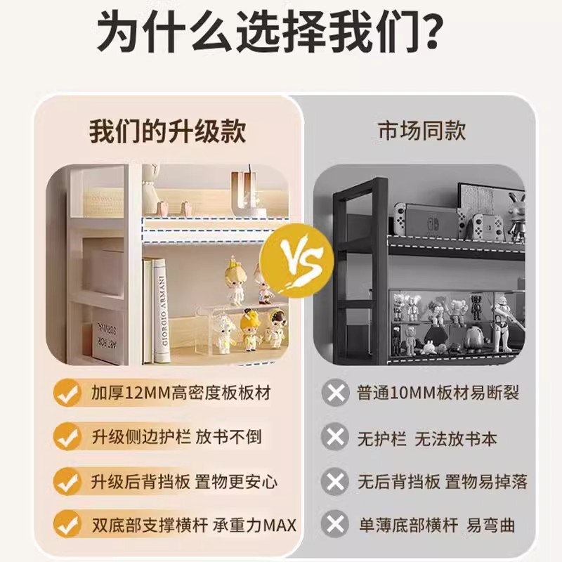 桌面置物架桌上书架铁艺书桌收纳架子办公桌上储物架简易分层架