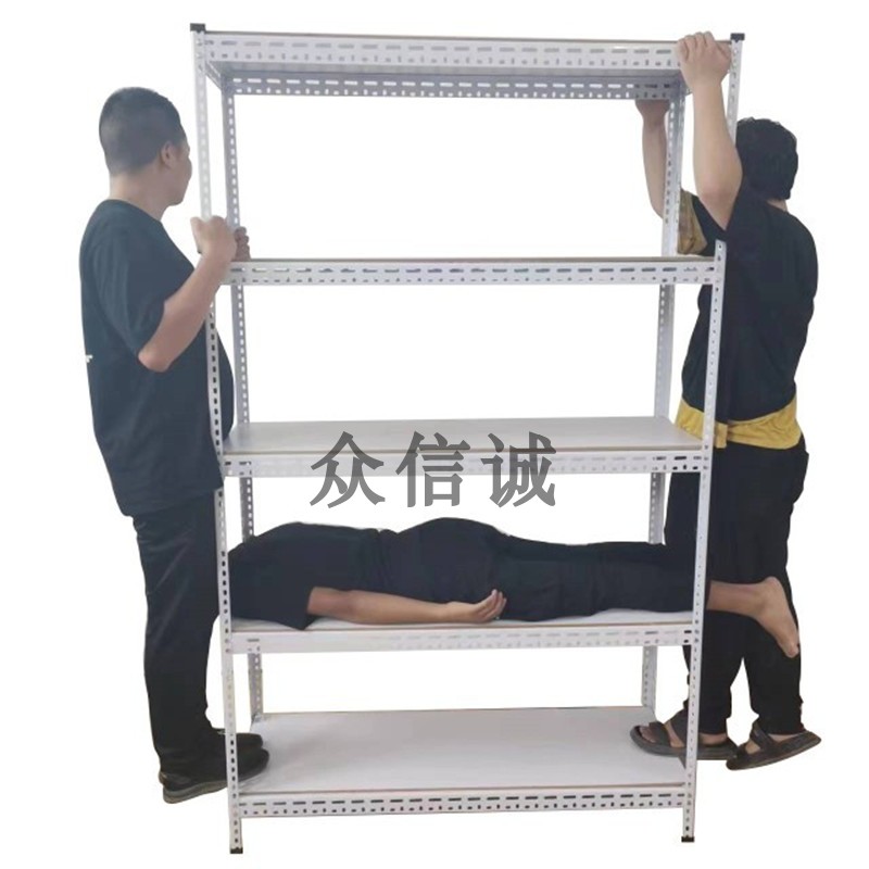定做角钢木板货架家用落地多层置物架仓库储物架超市轻型架子定制