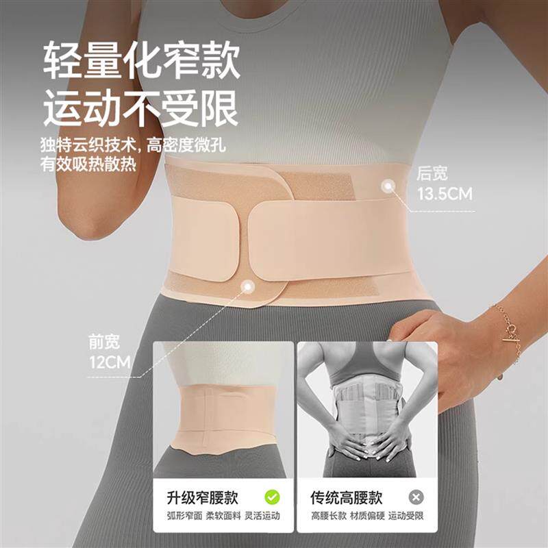 燕乐优选夏季轻薄护腰带男女窄款隐形高弹支撑束腰带透气久坐腰托
