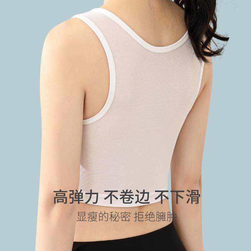平胸塑胸大胸显小女超平收副乳防下垂束胸内衣夏天薄款文胸