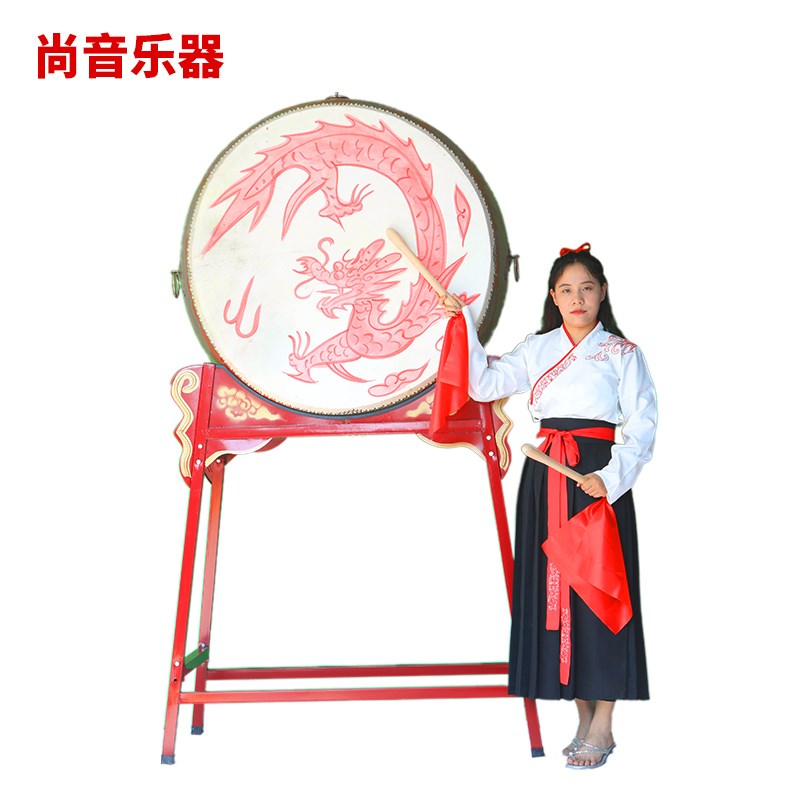 牛皮鼓立式大鼓战鼓龙鼓中国红鼓堂鼓舞台演出鼓传统庆典鼓寺庙鼓