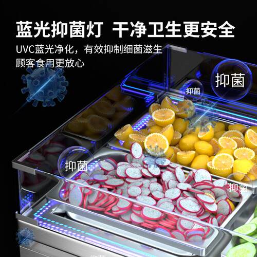 不锈钢推拉门冰台冷藏展示柜商用海鲜冰鲜台点菜柜卧式保鲜冷冻柜
