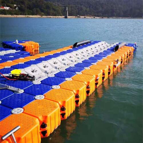 浮筒漂浮浮台码头塑料水上平台游艇码头钓鱼平台养殖浮动码头平台