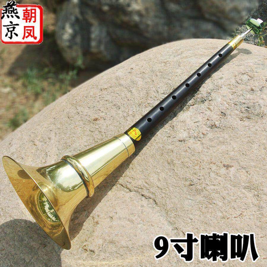唢呐乐器全乌木直杆9寸平均孔不定调二喇叭大中小号民间吹奏乐器