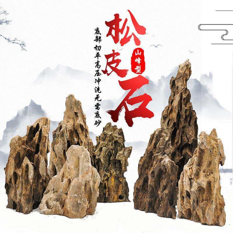 风凌石 奇石 戈壁原石附石菖蒲假山盆景园艺盆栽微景观摆件配石头