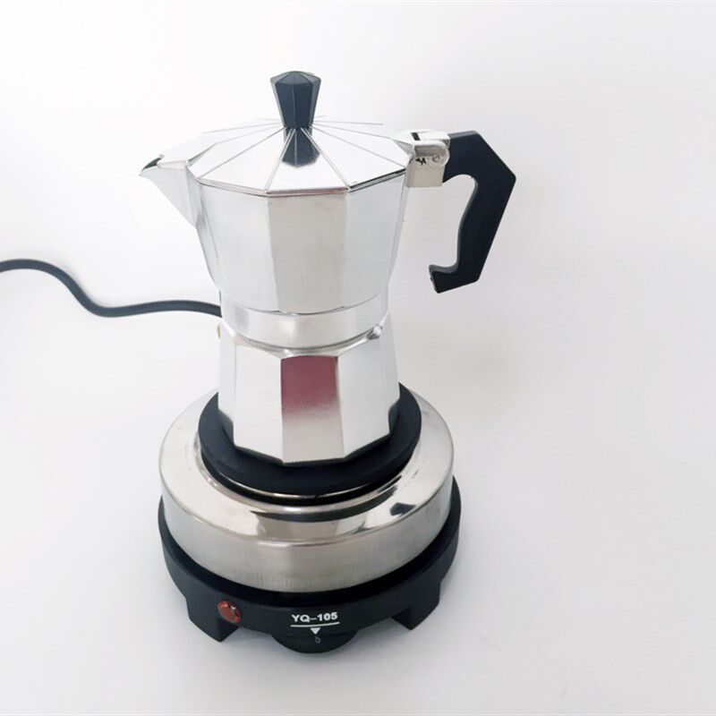 咖啡壶意式摩卡壶家用煮咖啡器具八角铝制摩卡壶铝壶电炉彩色款