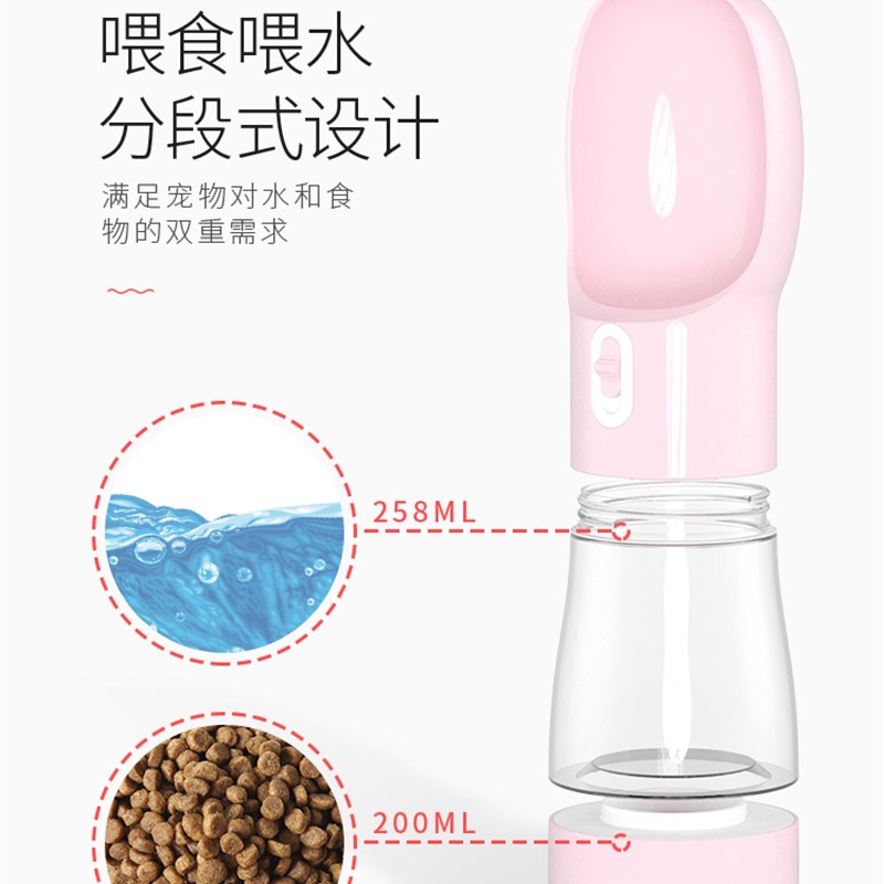 狗狗饮水器便携式水瓶喝水喂水户外遛狗水壶外出泰迪宠物随行水杯