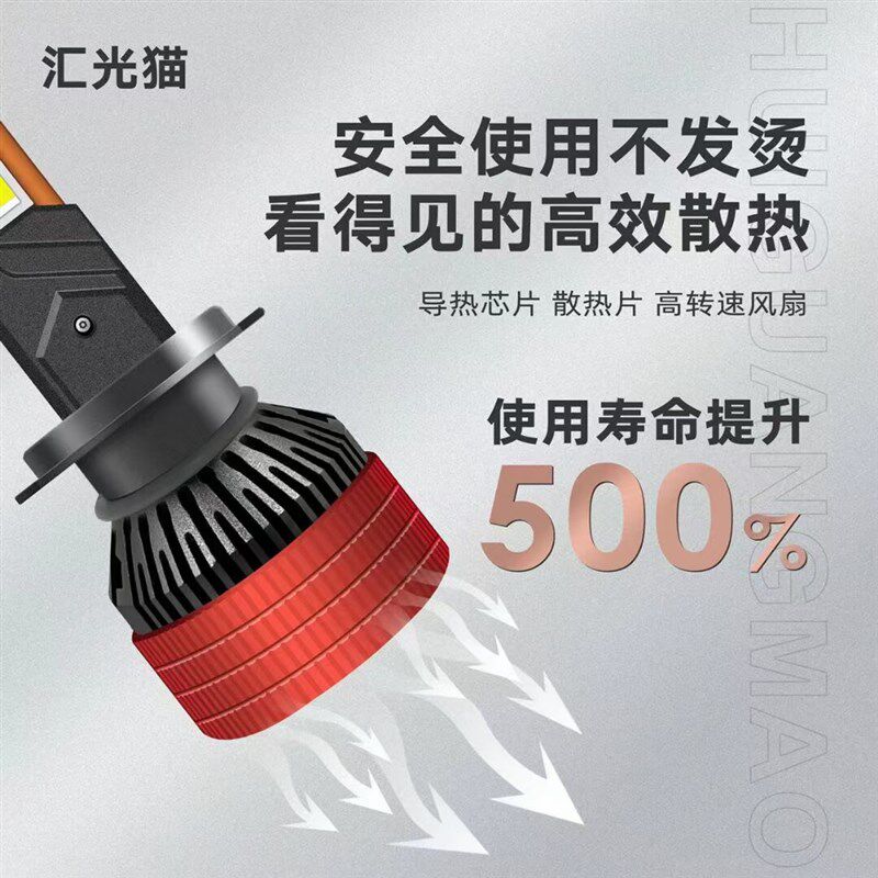 汇光猫【3号240瓦】激光版超亮款汽车灯LED大灯升级 单只价格