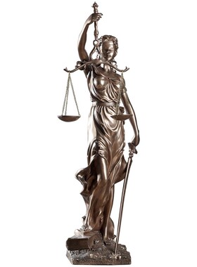 北欧复古正义天平女神像天使人物雕塑摆件律师事务所模型艺术装饰