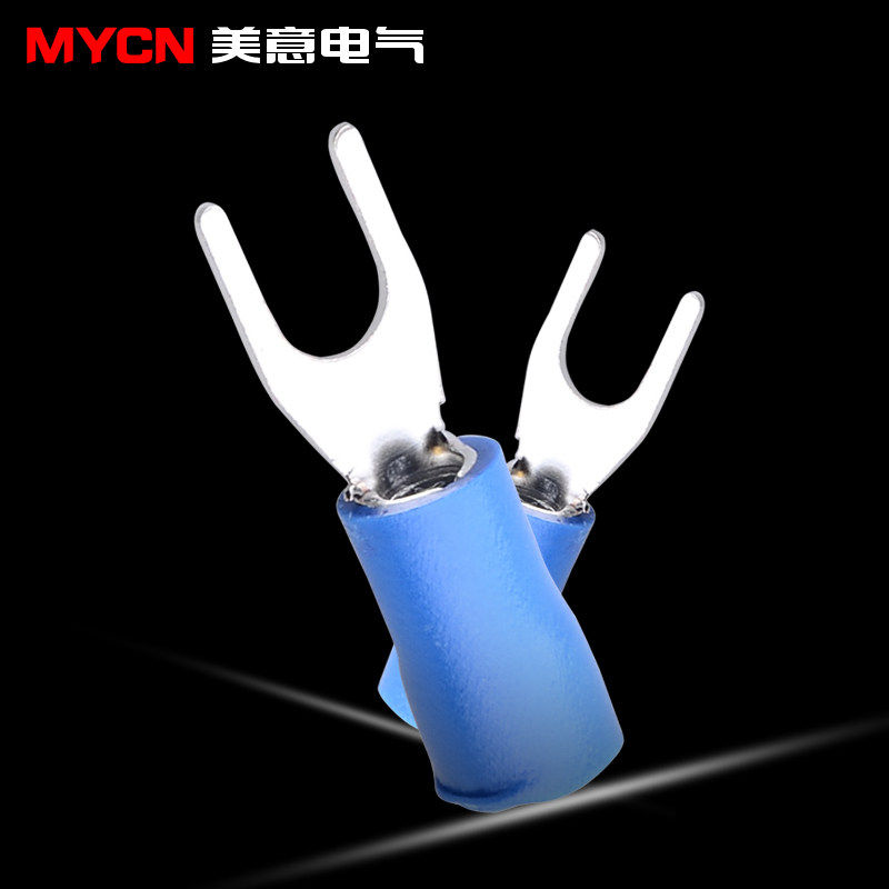 SV2-3.5S叉形预绝缘端子U型冷压接线端头电线接头Y形电工1000个