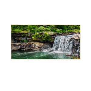 水往右边流挂画小溪流水风景客厅卧室背景墙装饰画水往左边流挂画