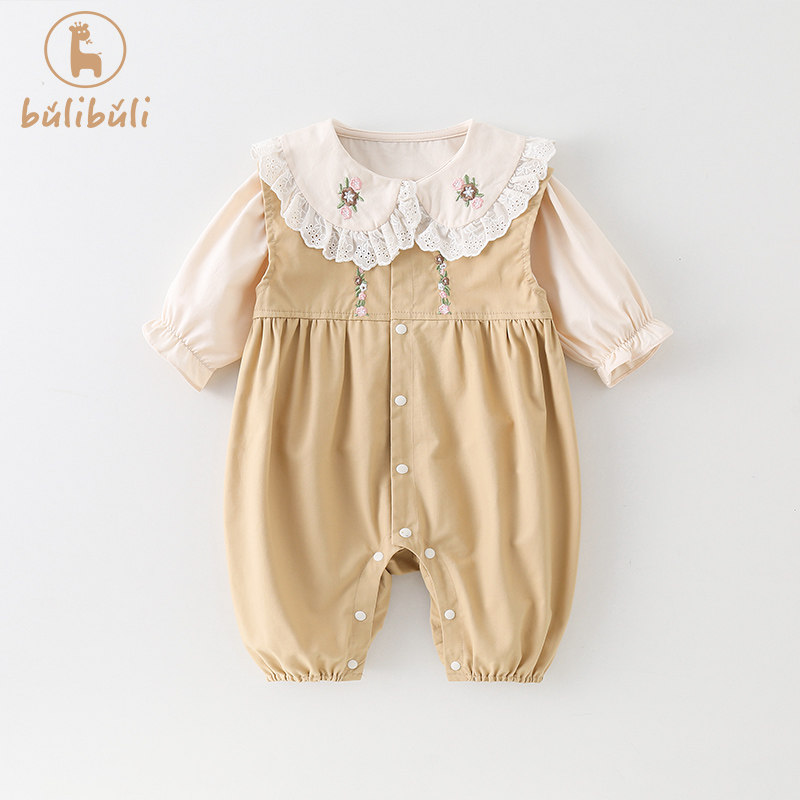 早秋婴幼儿童套装秋季装2024新款女宝宝时髦上衣洋气背带裤两件套