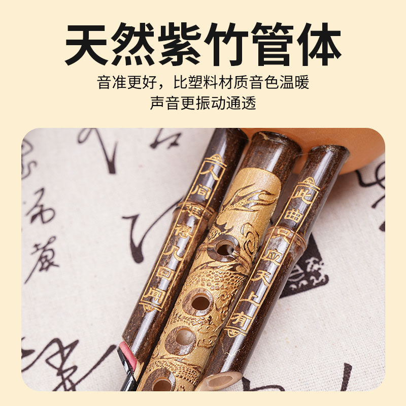 葫芦丝小学生专用c调降b调天然紫竹胡葫丝初学儿童学生专用f调d调