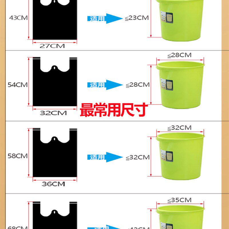 垃圾袋批一箱大号小号整箱装桌面宿舍用学生厨余加厚家用手提式