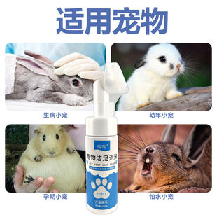 兔子洗脚去黄干洗泡泡洗澡神器免水洗宠物洁足泡沫去尿渍黄毛除臭