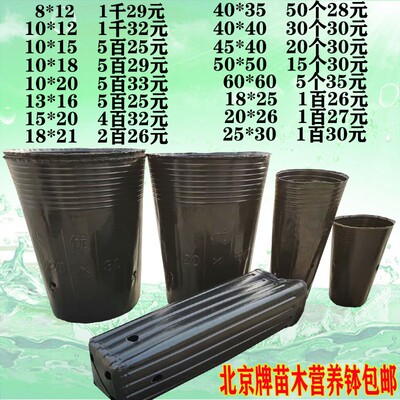 脐橙营养盆营养钵树苗加厚营养杯细长型黑色育苗钵树苗杯蔷薇提根