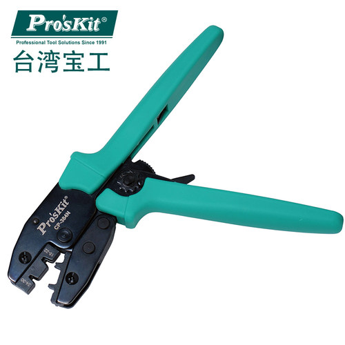 台湾宝工压线钳电工 CP-384N 莫士端子棘轮压接钳端子 Proskit