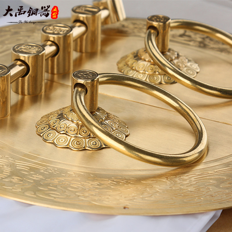 中式仿古铜大门拉手纯铜门环门栓锁扣复古老式兽头实木门大门拉环
