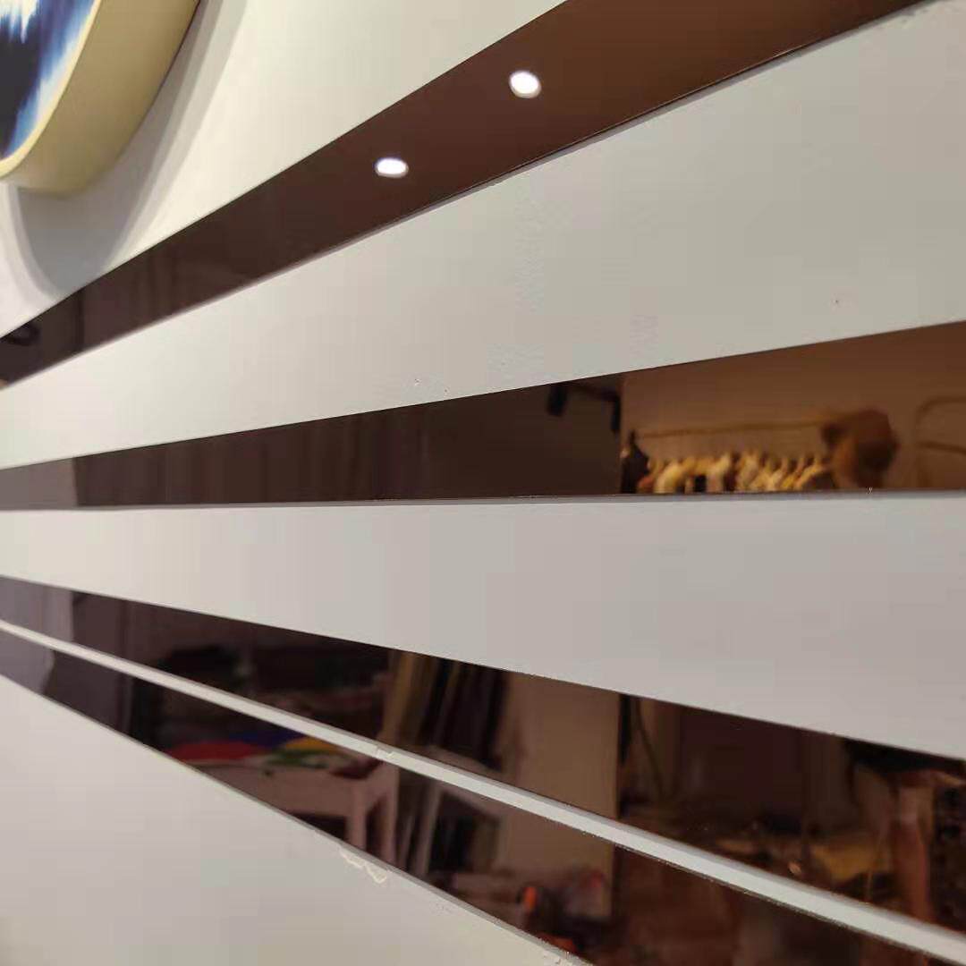 亚克力镜面自粘吊顶天花板边框长条3d边角线缝腰线背景墙装饰墙贴