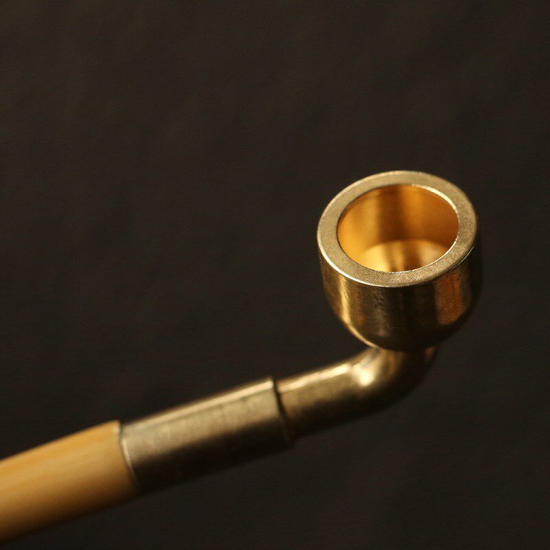 实心竹纯手工精工打磨烟斗老玉竹把件把玩烟器鼻烟壶手串工艺品竹