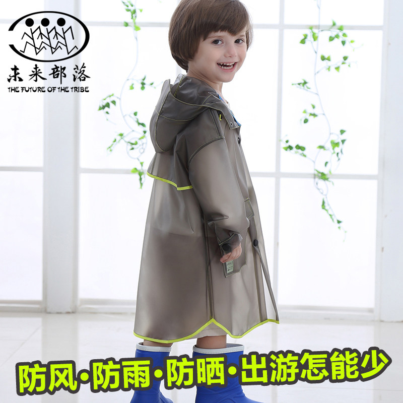 透明儿童雨衣男女童幼儿园宝宝小学生带书包位上学雨披雨具套装夏
