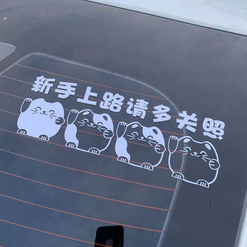 新手上路车贴个性创意实习标志女司机车尾贴后挡玻璃新手上路标