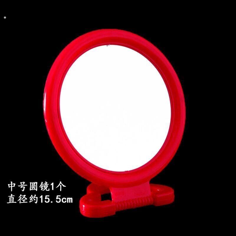 老式镜子壁挂式化妆镜卧室桌镜结婚陪嫁红色新娘挂镜台式大号单面