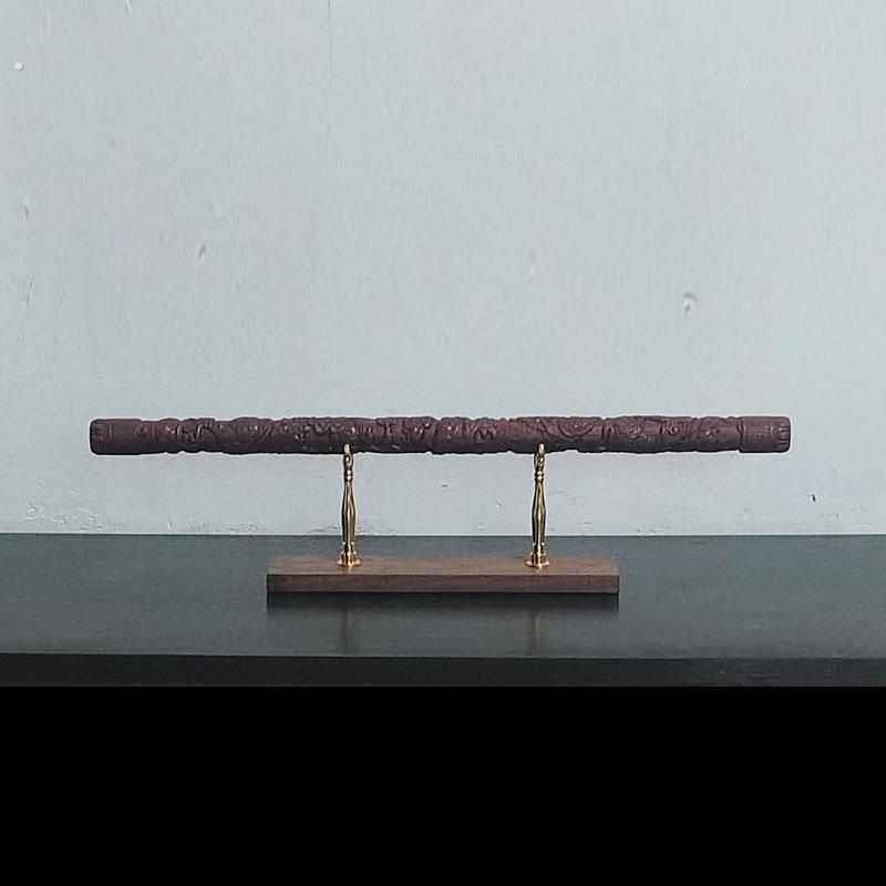 摆件支架圆棒盘龙棍如意棒画卷柱形艺术工艺品桌面摆设展示架托架