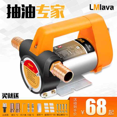 LmLaVa电动抽油泵12V24V220V伏自吸泵油泵柴油泵加油机抽油器小型