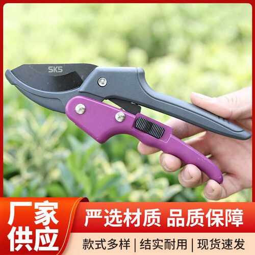 便携树枝齿轮果枝剪灰紫齿轮修枝剪省力剪 SK5修枝剪园林粗枝剪刀