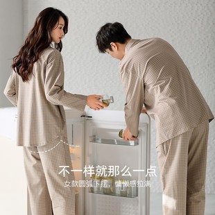 2023新款 男士 套装 纯棉长袖 大码 秋季 春秋款 情侣睡衣女款 家居服男款