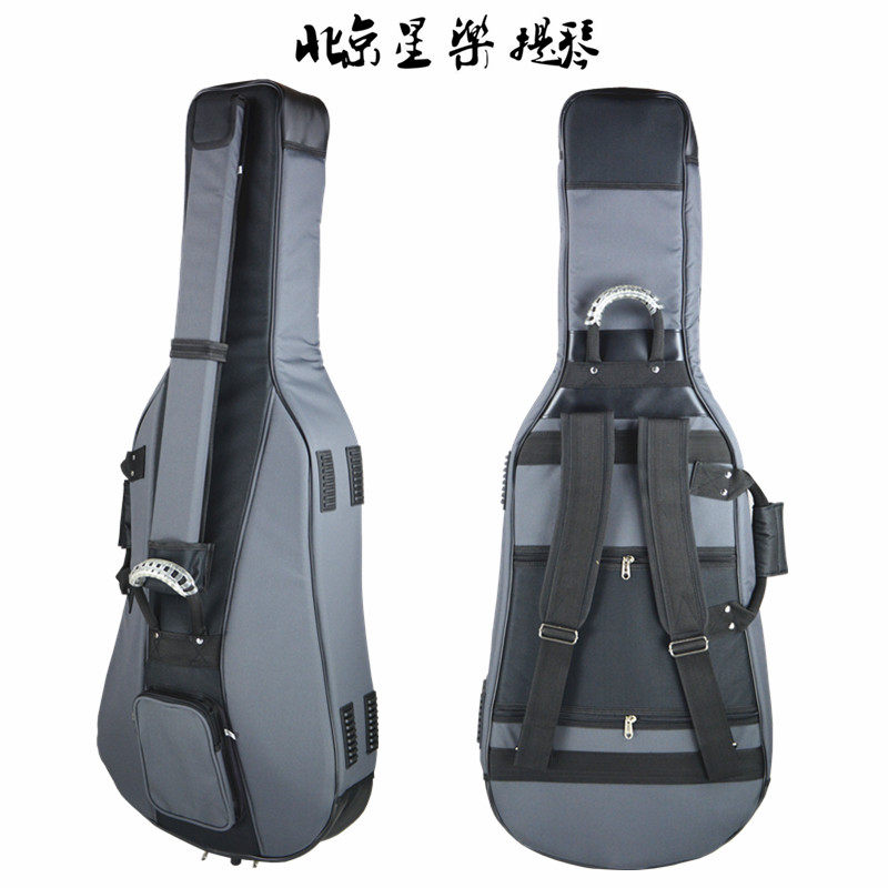 大提琴包/琴袋4/4加厚盒双肩背带1/2袋子琴包独立弓盒防水成人