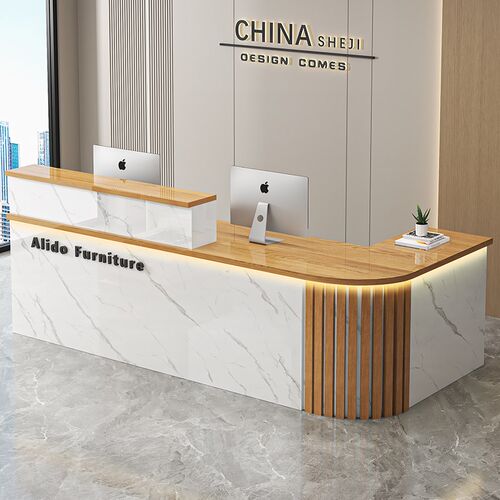 中式吧台收银柜台转角前台接待台公司柜台办公桌服装店商用店铺小