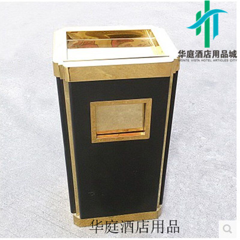 酒店垃圾桶大堂立式 不锈钢长方形带盖 客房 商场创意室内烟灰桶